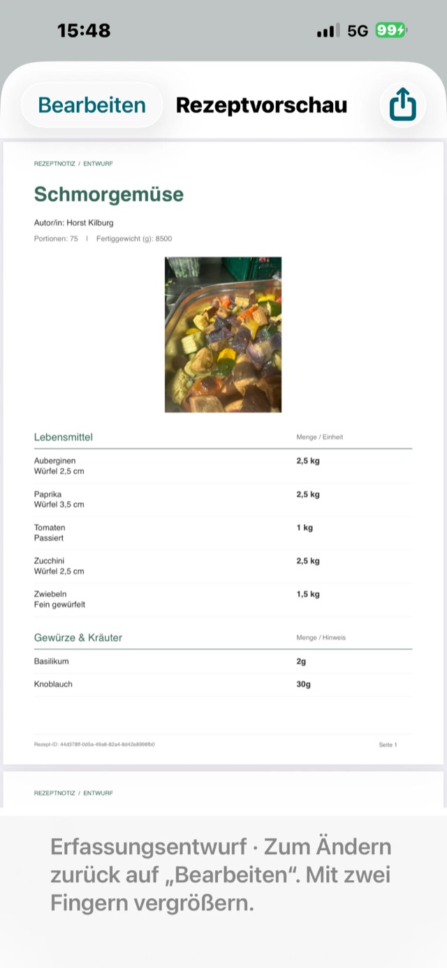 Rezeptblatt als PDF